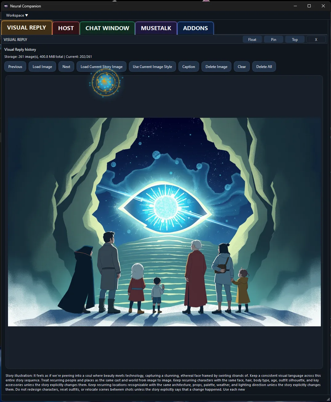 Visual Reply in Neural Companion